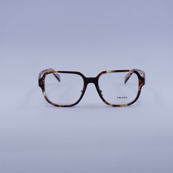 Prada PRB07VD 07R1O1 Eyeglasses Havana Caramel 56mm Square Frame - Picture 2 of 10